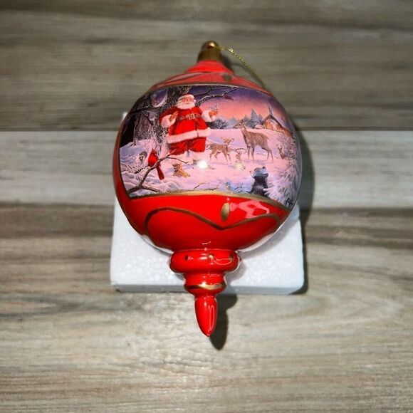 National Wild Turkey Federation Santa Dear Christmas Ornament~RJ Mcdonald Signed - Picture 1 of 8